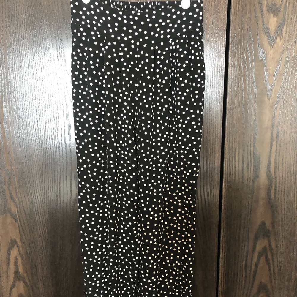 Black and White Polka Dot Pants